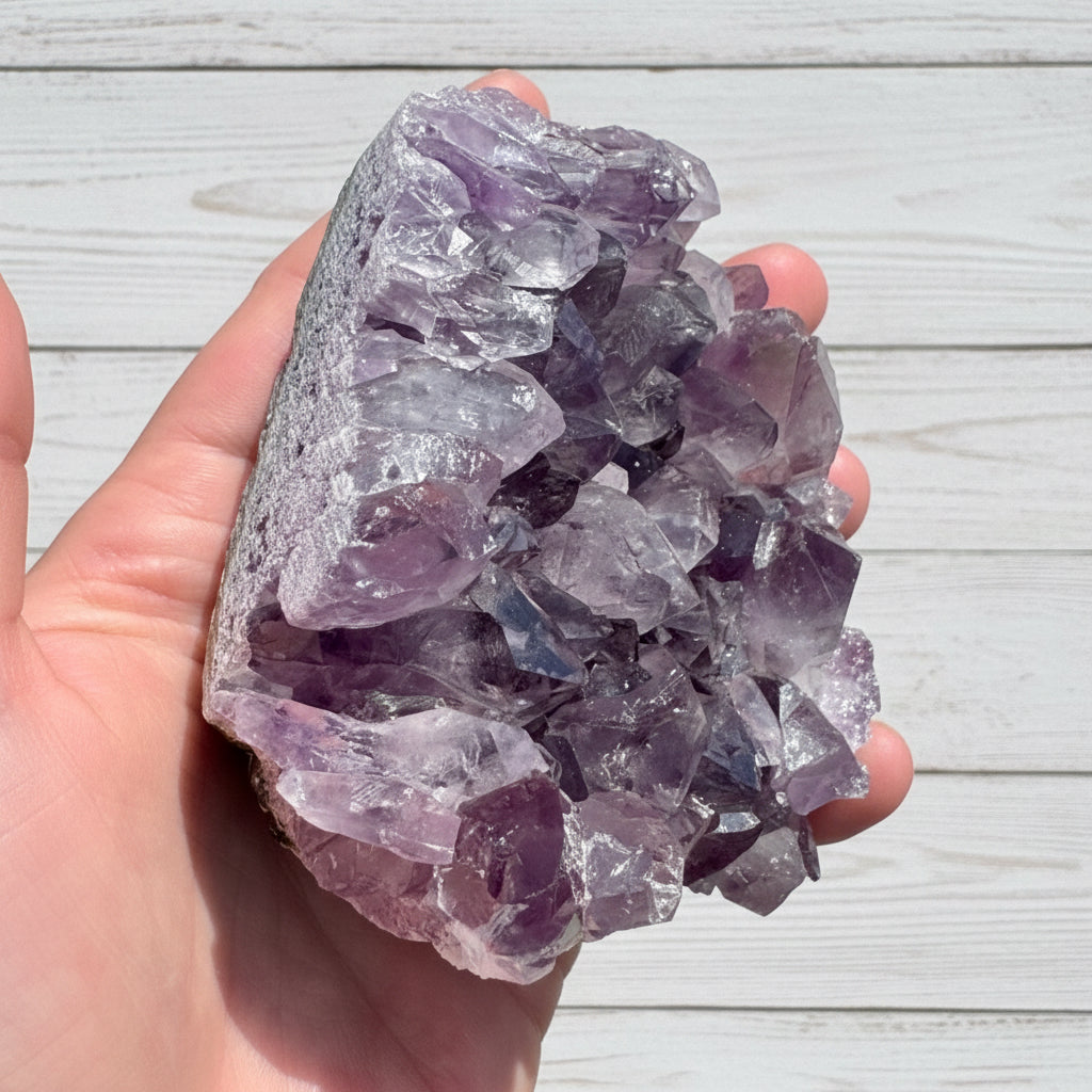 Amethyst Druzy Standing Cut Base 480 grams NSACB05