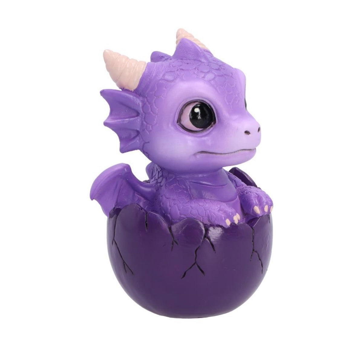 Shellbound (purple) Baby Dragon in Egg Ornament 8.6cm
