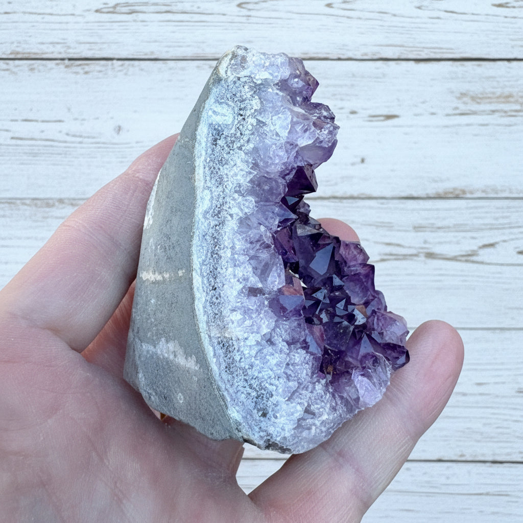 Amethyst Druzy Standing Cut Base 270 grams NPA12
