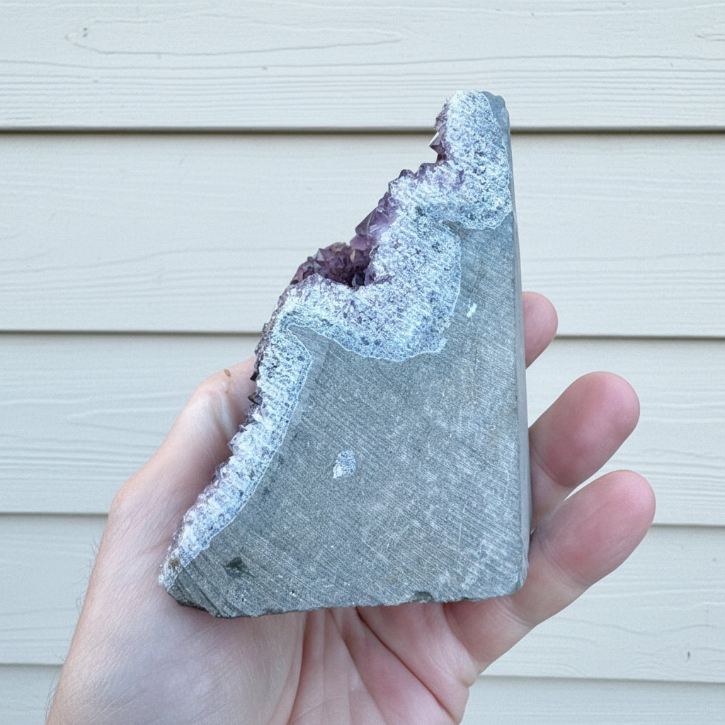 Amethyst Druzy Standing Cut Base 473 grams NPA03