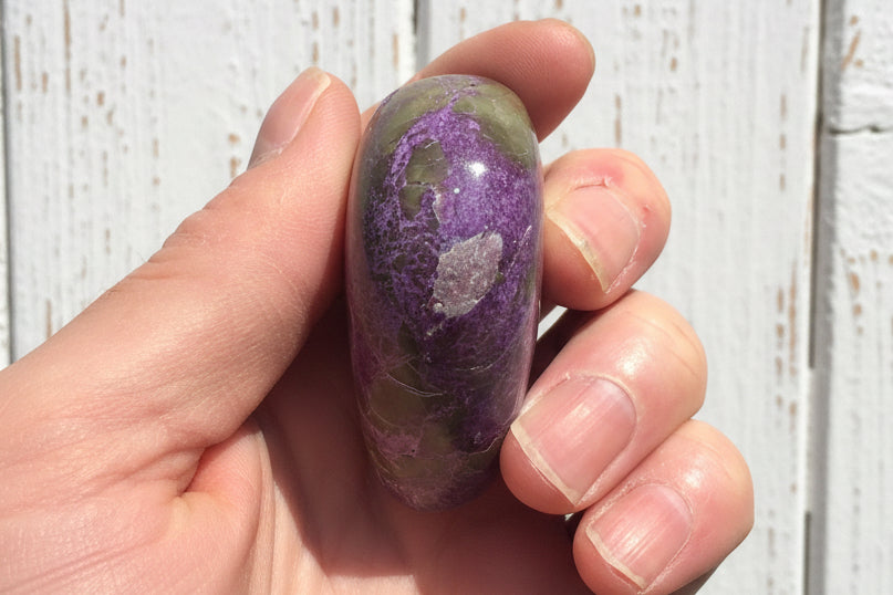 Atlantisite Stichtite Heart Crystal 90 grams AH04