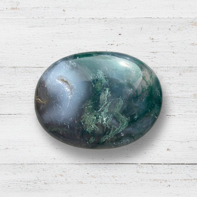 Moss Agate Palmstone 112 grams MAP01