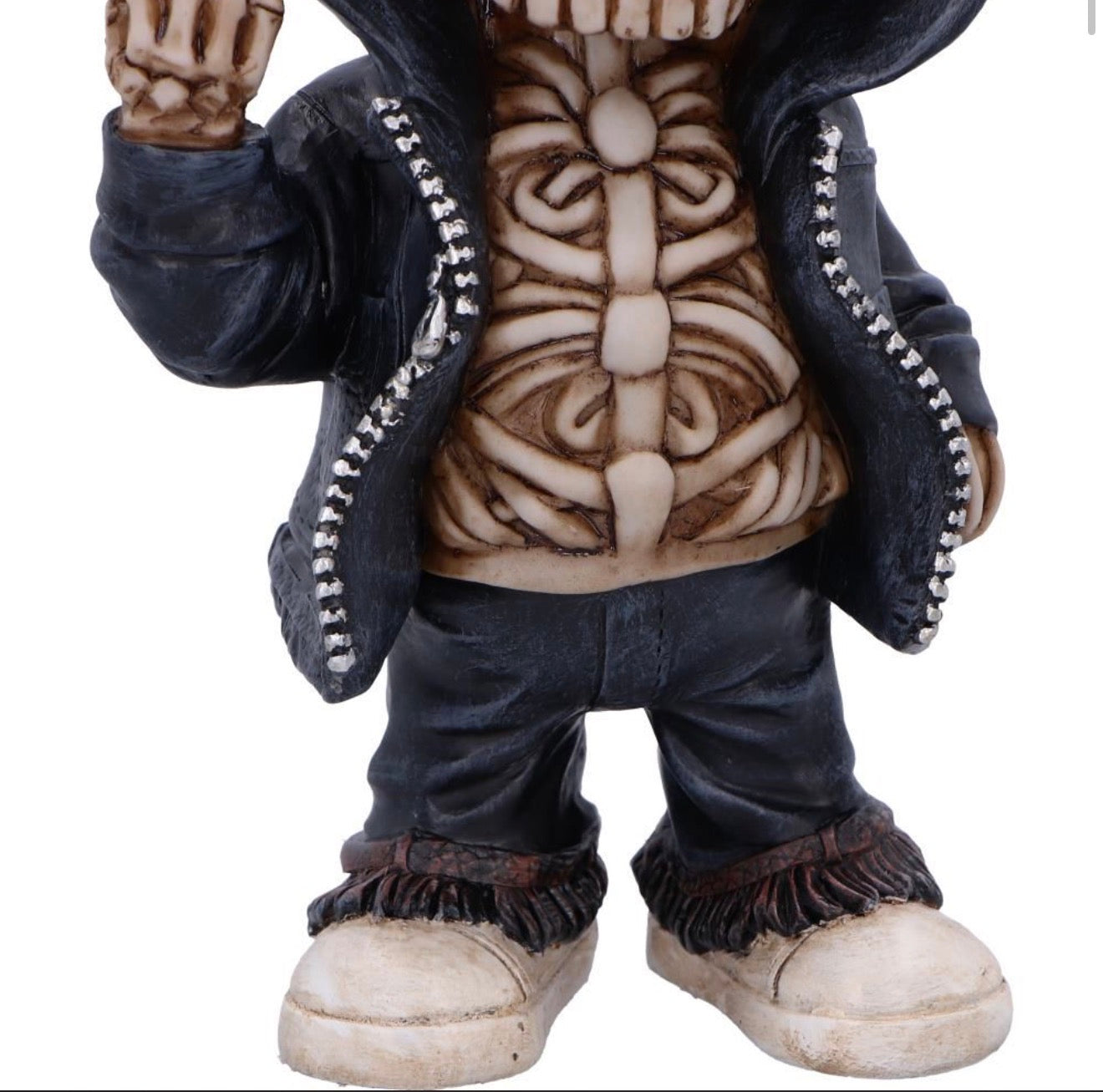 Flip The Bird Cursing Skeleton Ornament 25cm