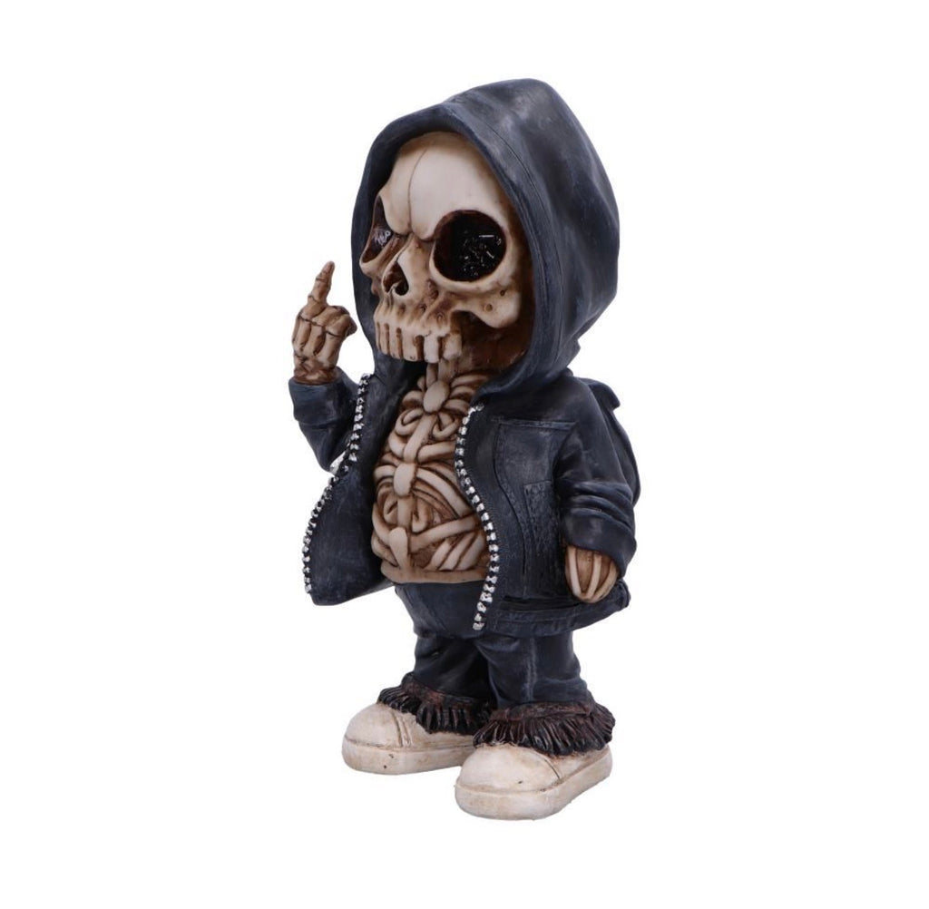 Flip The Bird Cursing Skeleton Ornament 25cm