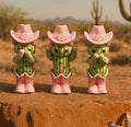 Three Wise Cacti See No Evil Set 9.5cm