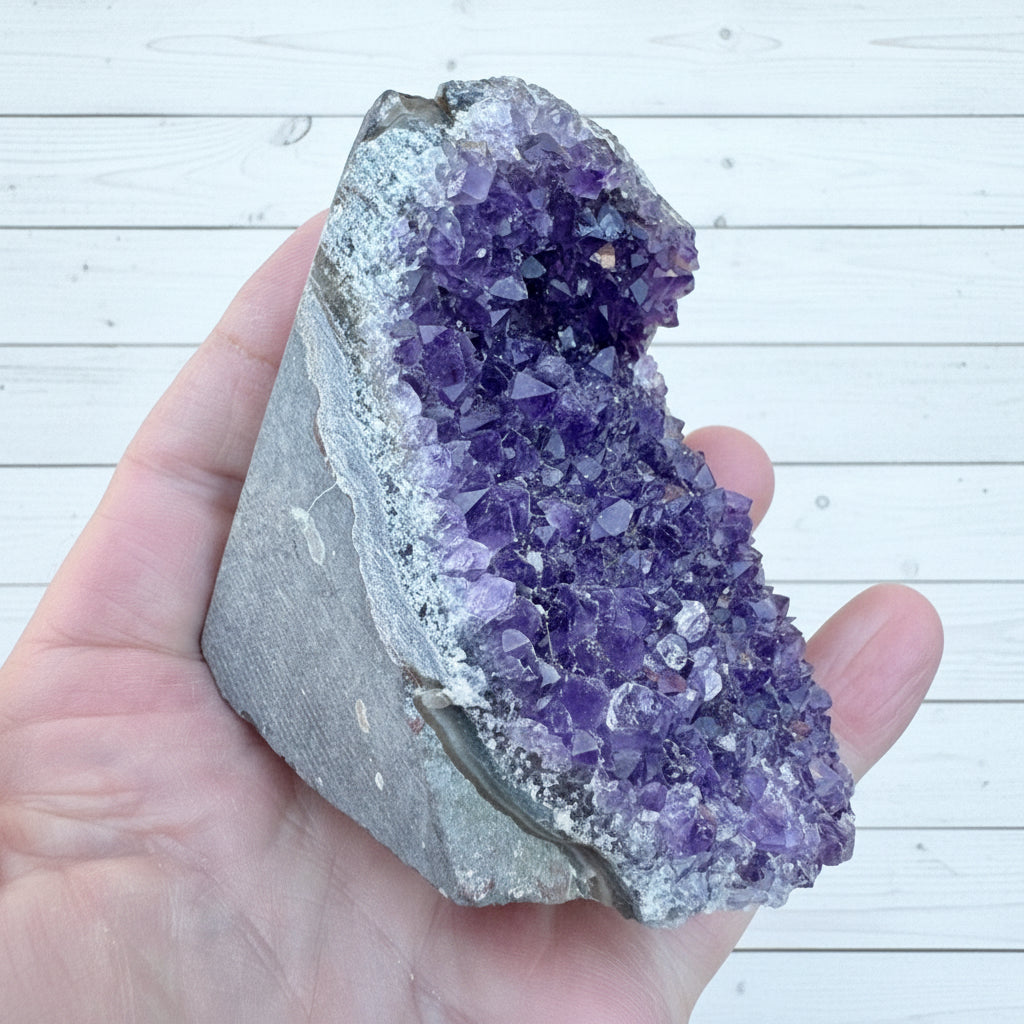 Amethyst Druzy Standing Cut Base 321 grams NPA05