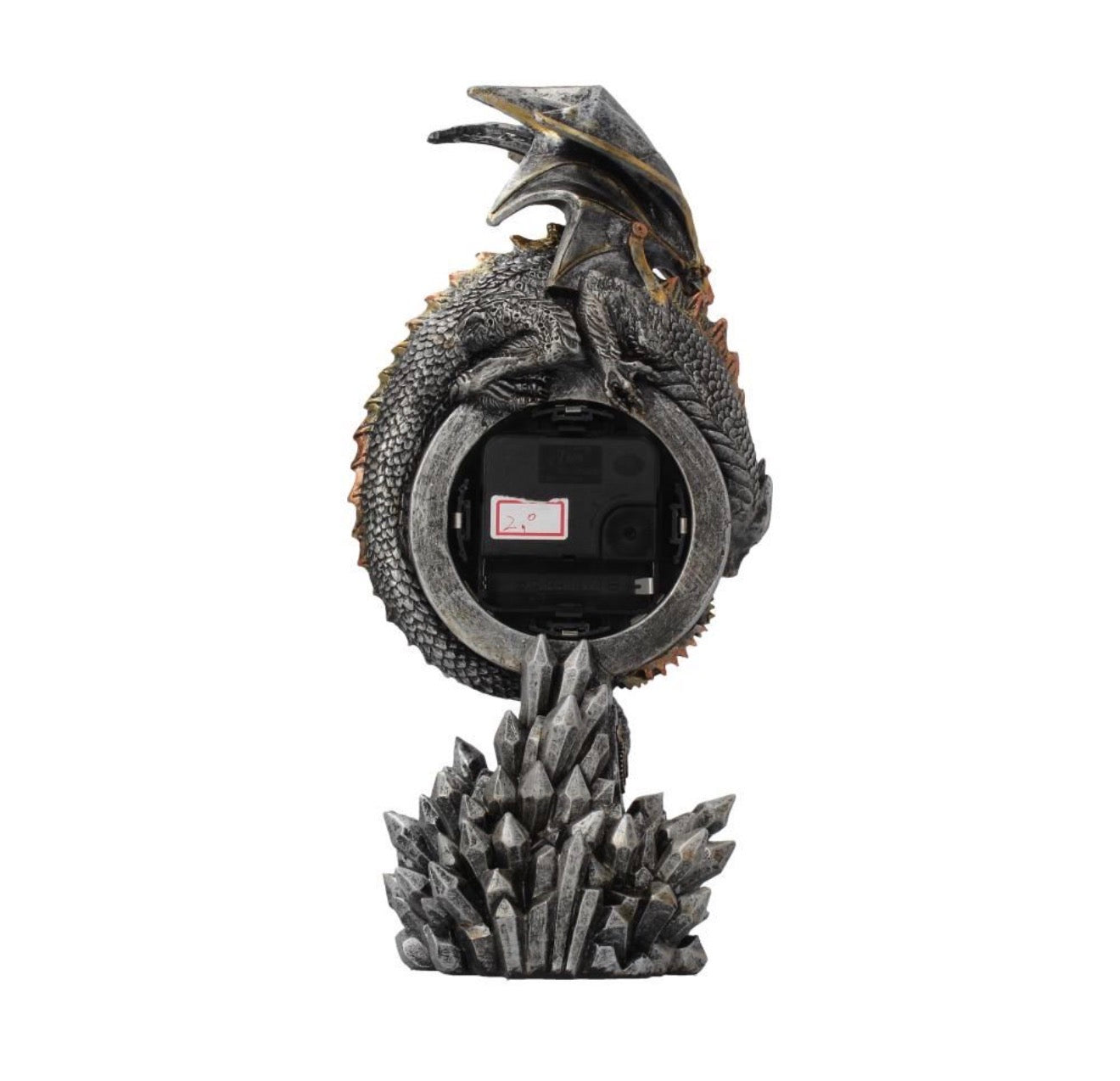 Clockwork Reign Steampunk Dragon Clock 28cm