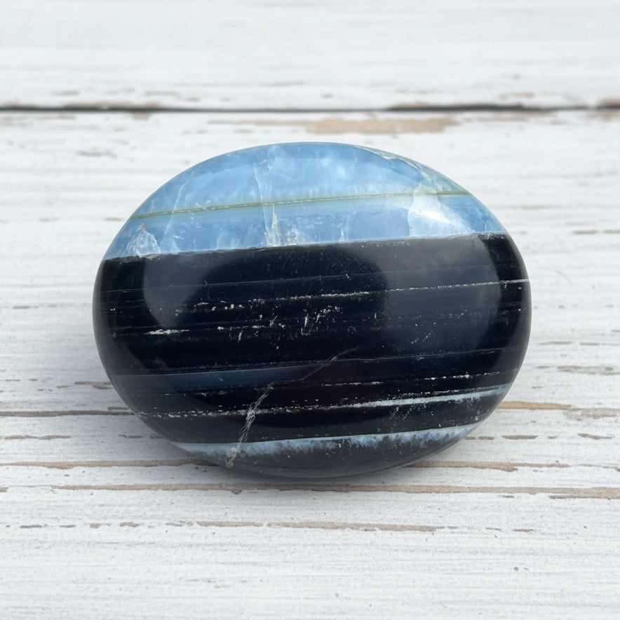Owyhee Blue Opal Palmstone 75 grams BOP08