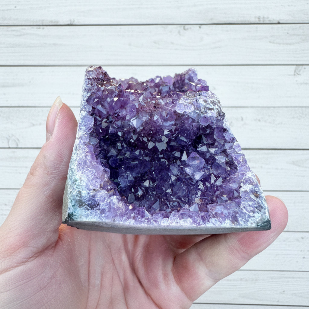 Amethyst Druzy Standing Cut Base 473 grams NPA03