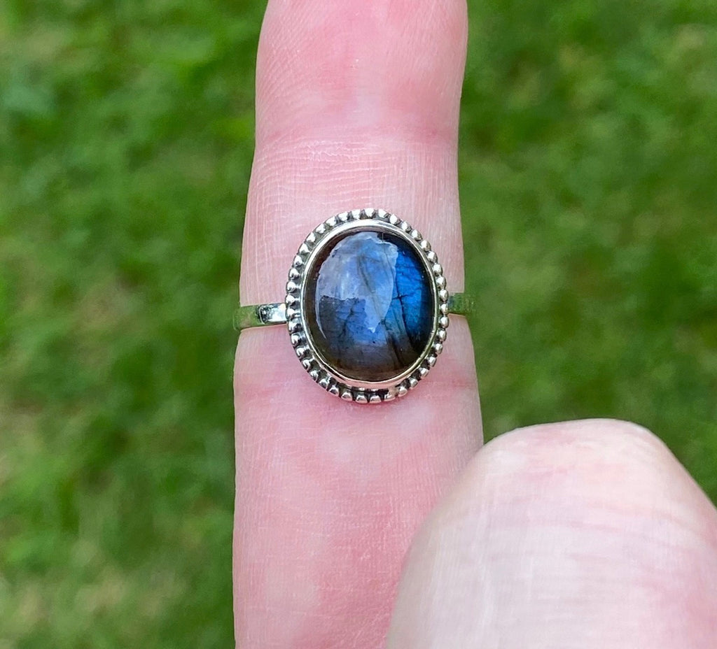 925 Sterling Silver Labradorite Ring