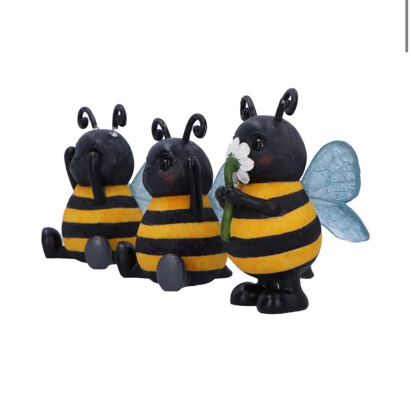 Three Wise Bees See No Evil Set 9.5cm