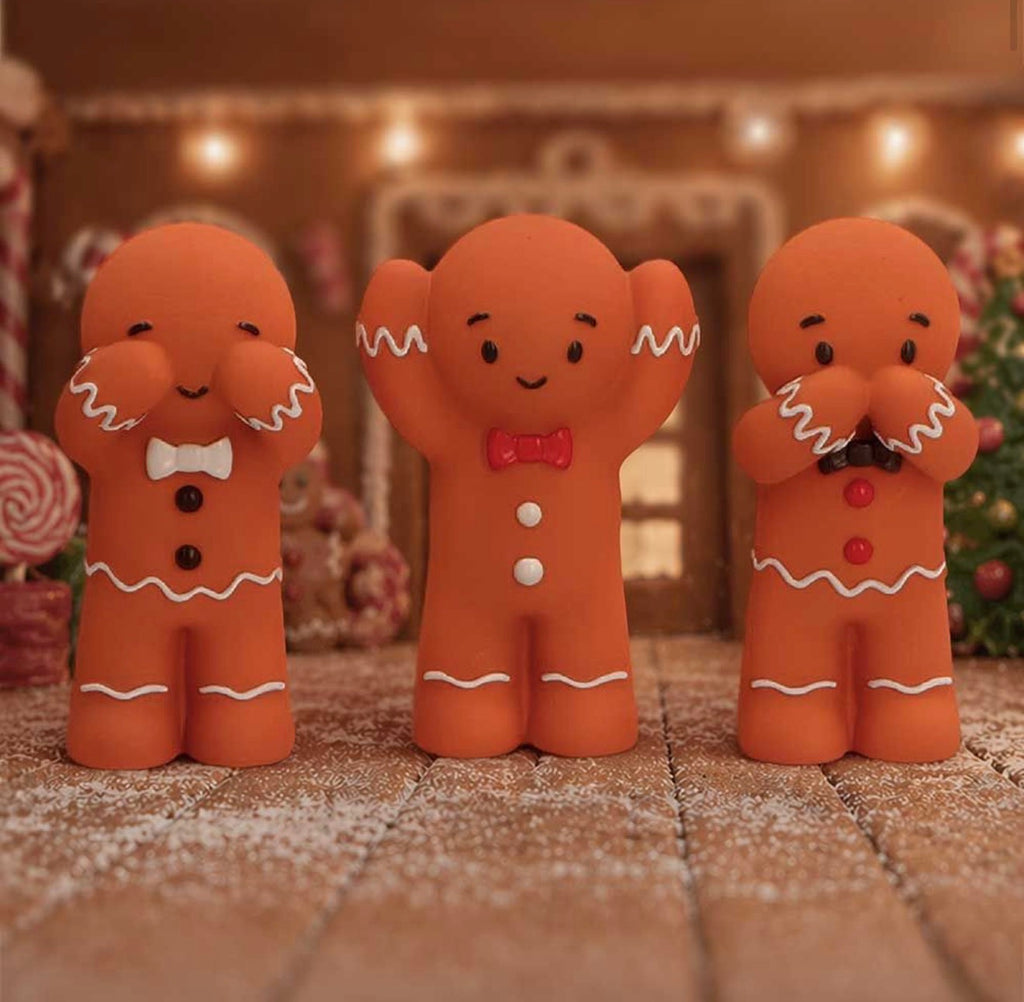 Three Wise Gingerbread See No Evil Set, 9cm