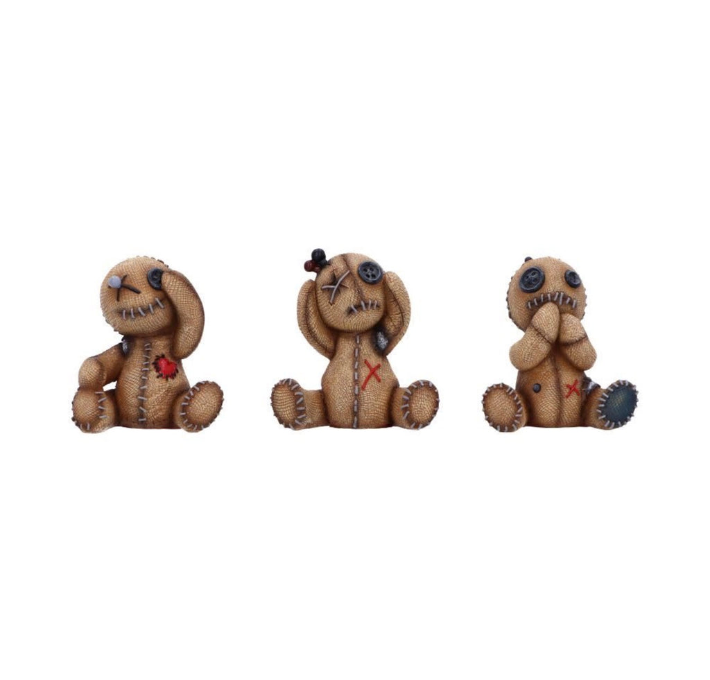 Three Wise Voodoo Dolls See No Evil Set 8cm