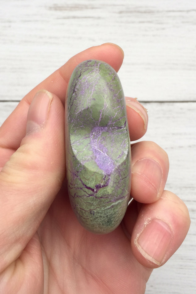 Atlantisite Stichtite Heart Crystal 91 grams AH09