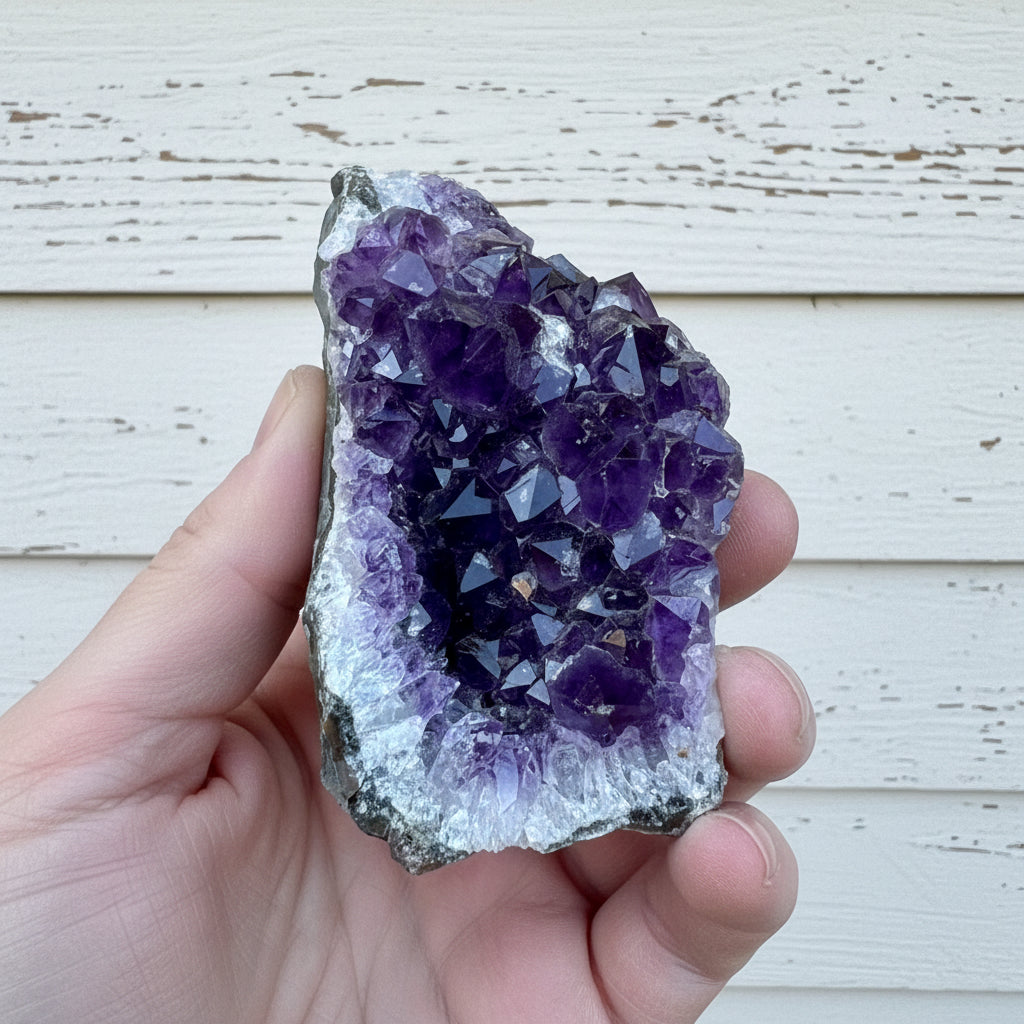 Amethyst Druzy Standing Cut Base 366 grams NPA10