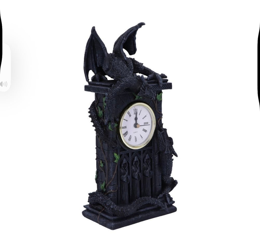 Duelling Dragon Clock 26cm