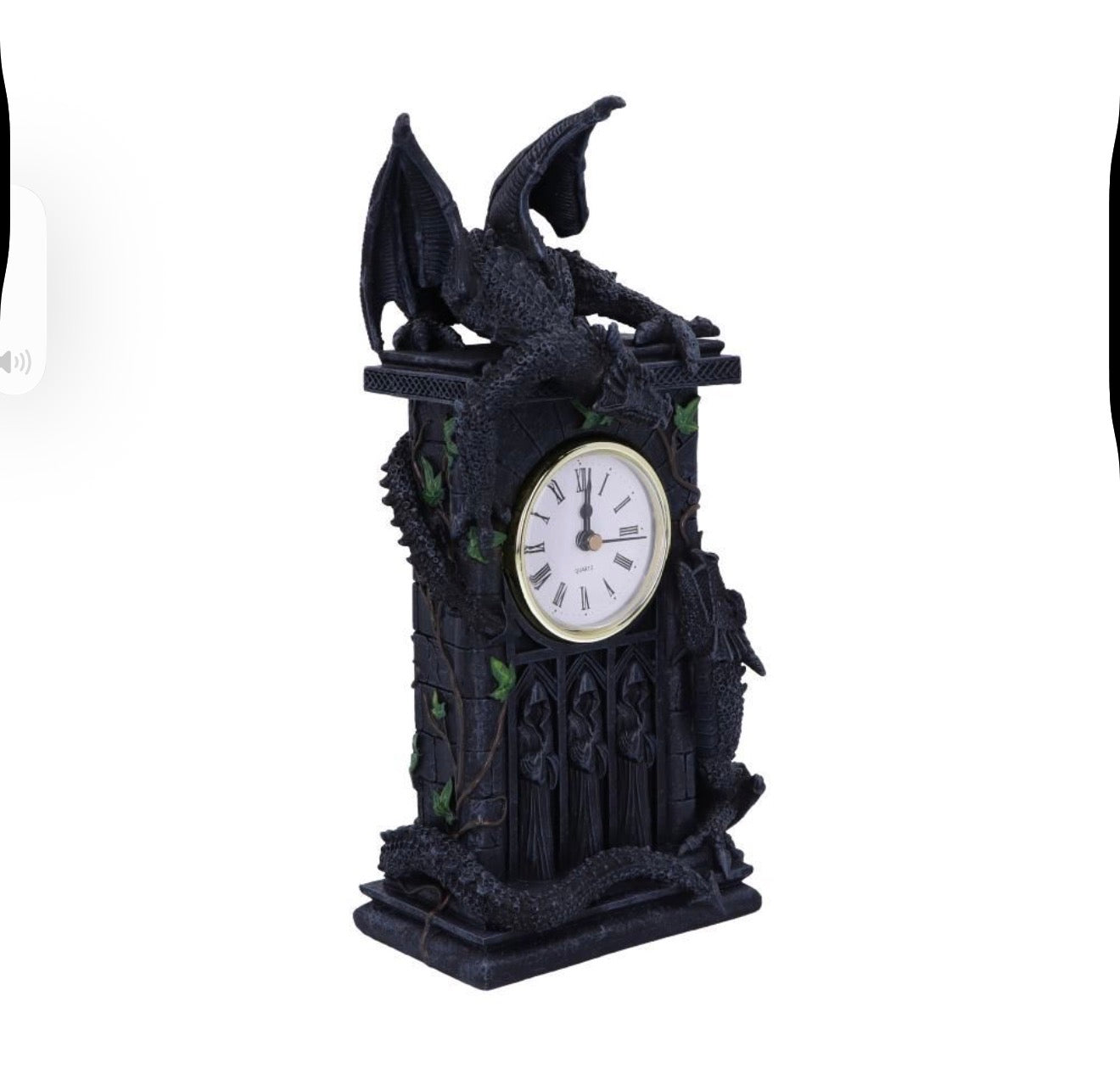 Duelling Dragon Clock 26cm