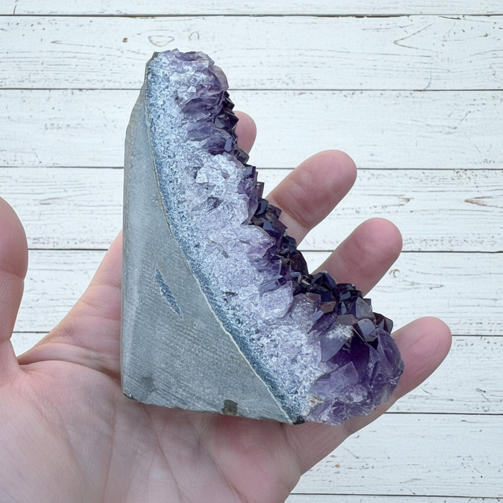 Amethyst Druzy Standing Cut Base 303 grams NPA07