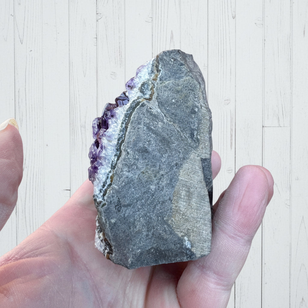 Amethyst Druzy Standing Cut Base 366 grams NPA10