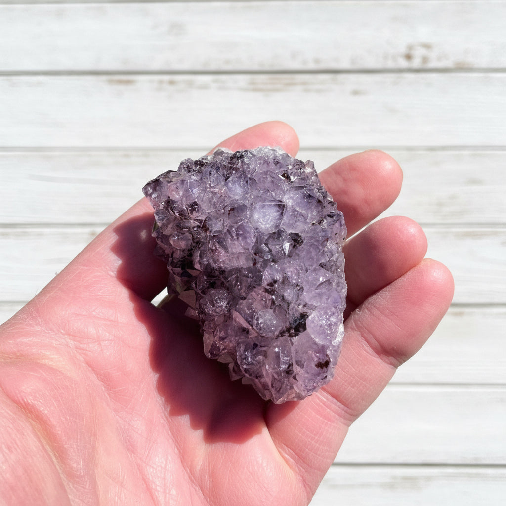 Amethyst Flower Cluster with Rutile inclusions 119 grams APF04
