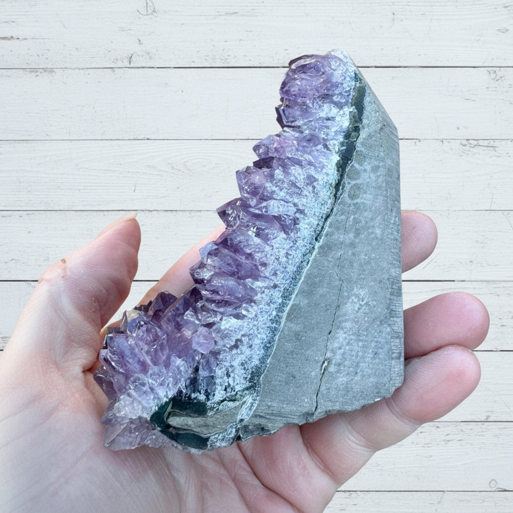 Amethyst Druzy Standing Cut Base 303 grams NPA07