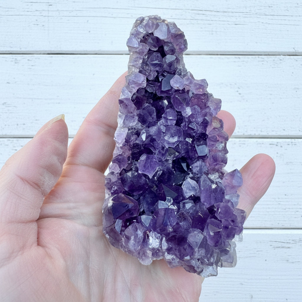 Amethyst Druzy Standing Cut Base 303 grams NPA07