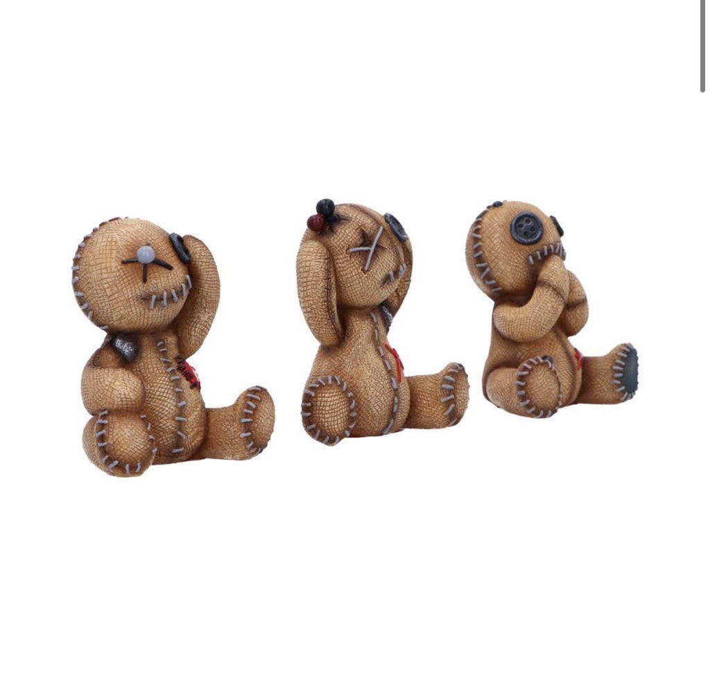 Three Wise Voodoo Dolls See No Evil Set 8cm