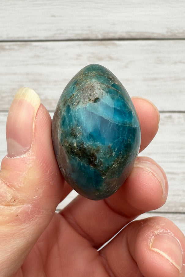 Blue Apatite Palmstone 72 grams NBAP14