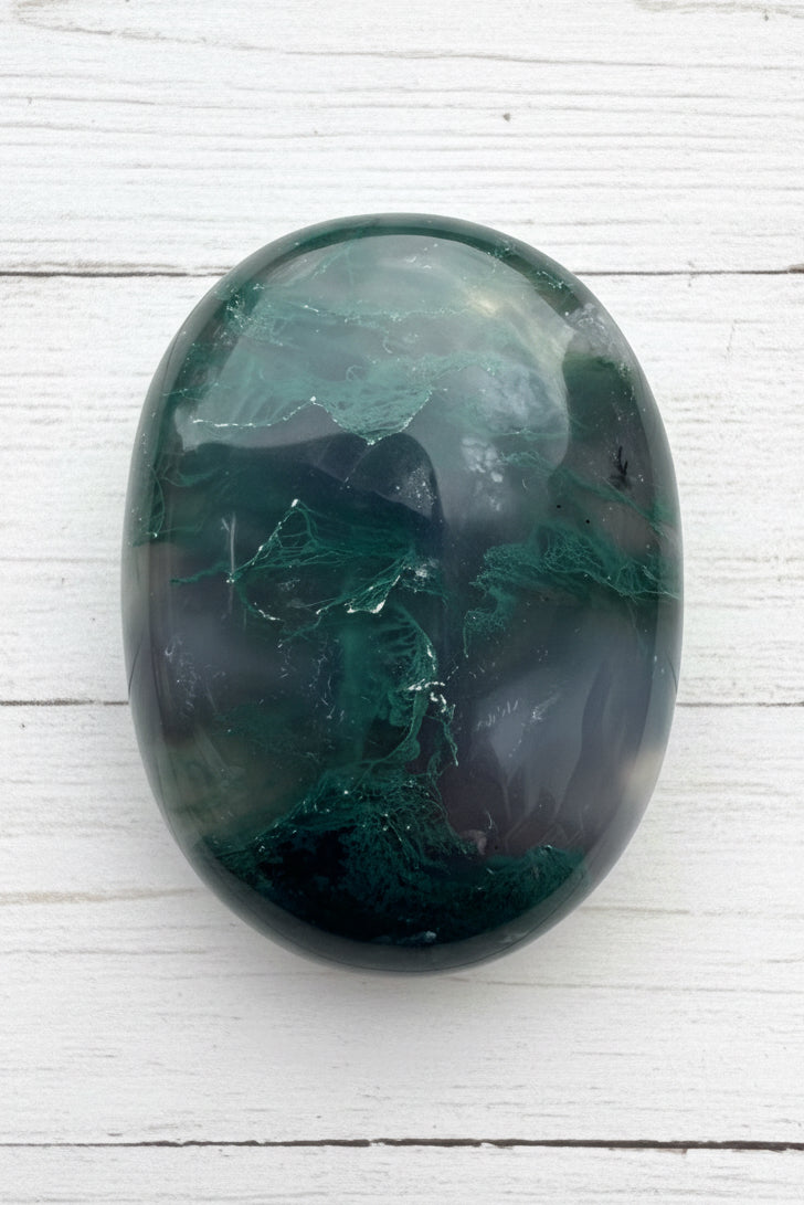 Moss Agate Palmstone 113 grams MAP07