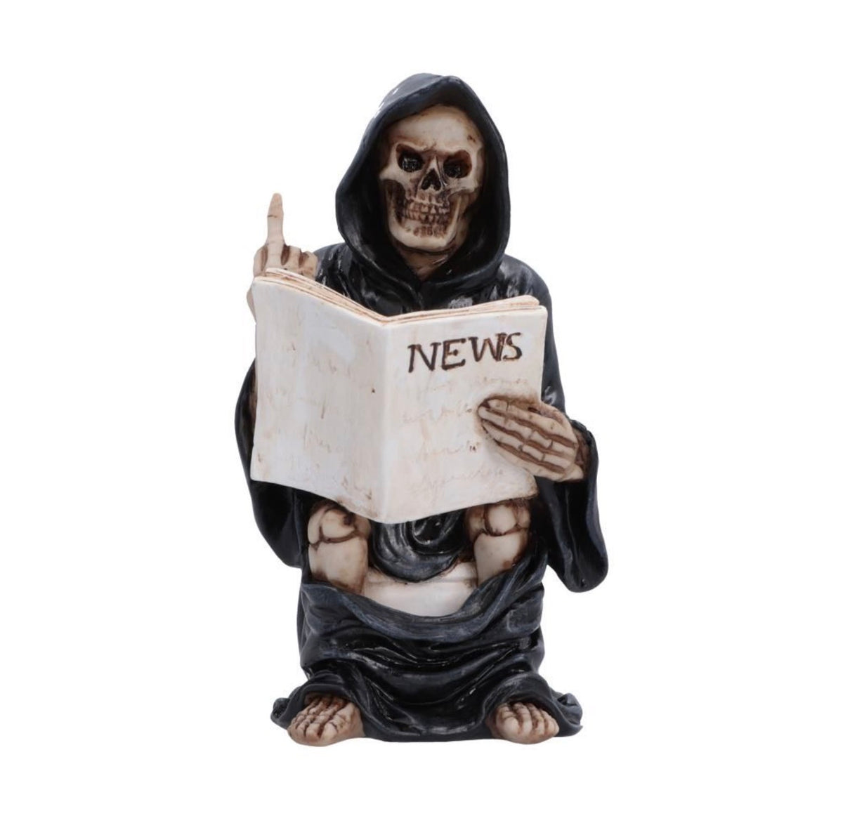 Final Flush Cursing Grim Reaper on Toilet Ornament 16.2cm