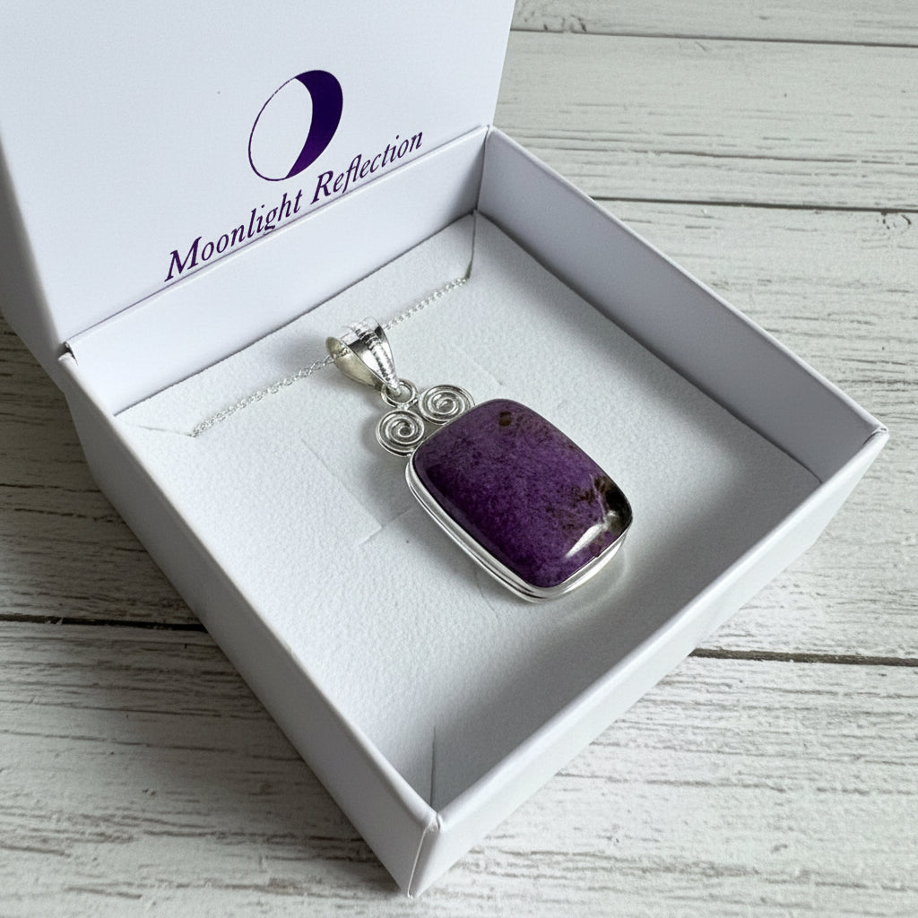 925 Sterling Silver Stichtite Pendant