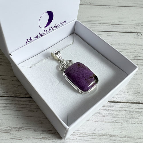 925 Sterling Silver Stichtite Pendant
