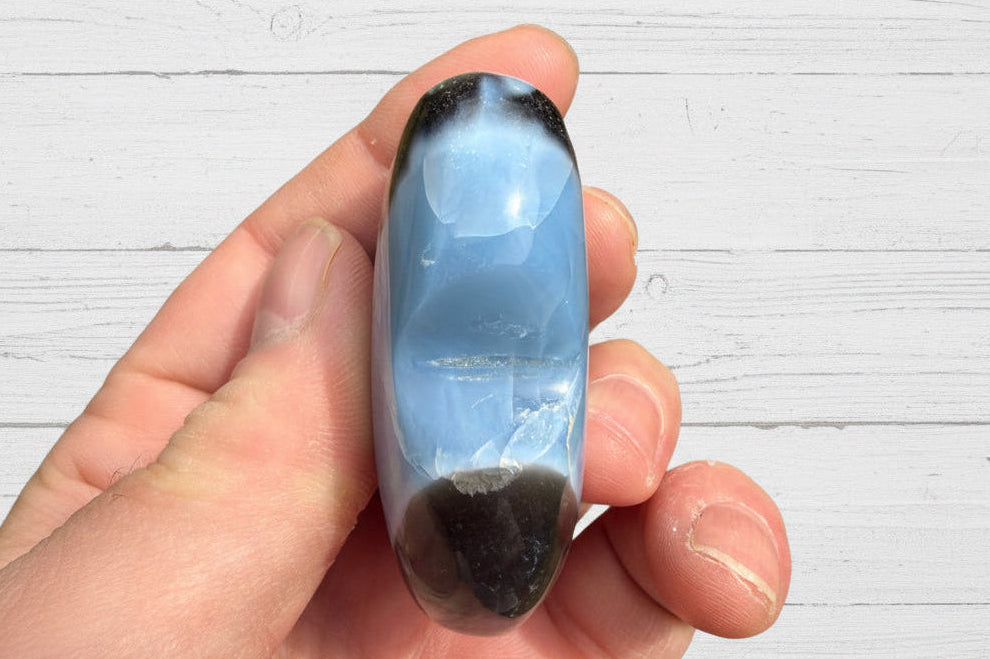 Owyhee Blue Opal Heart Crystal 82 grams BOH02