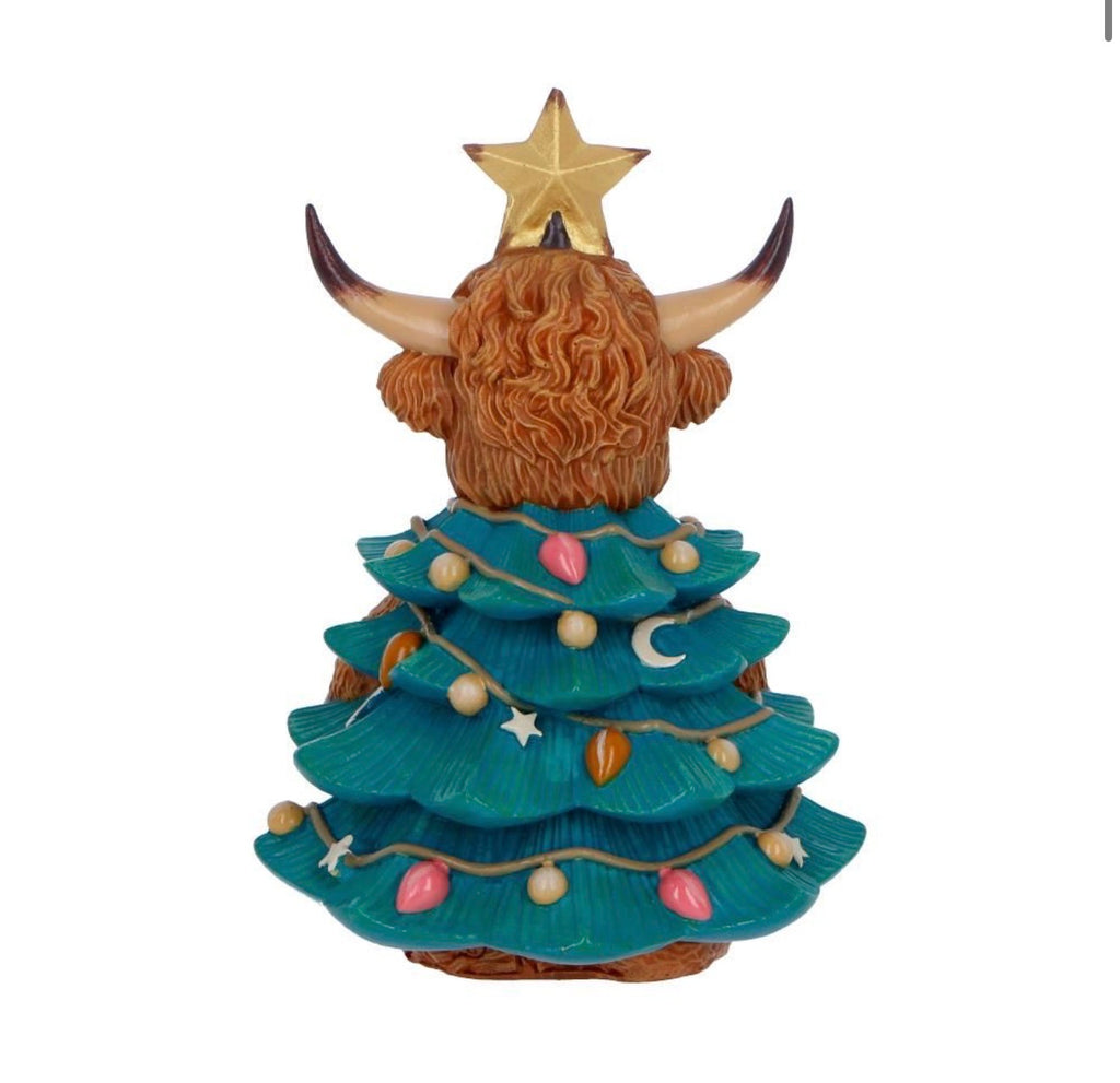 Highland cow Tree 13.5cm