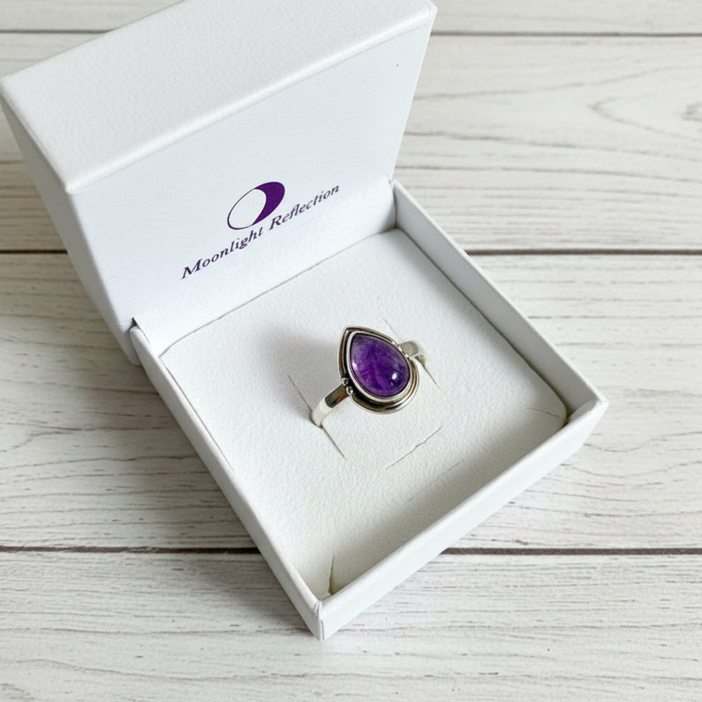 925 Sterling Silver Amethyst Ring