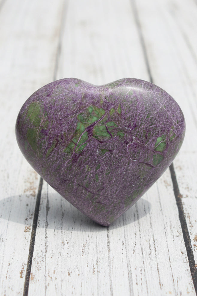 Atlantisite Stichtite Heart Crystal 85 grams AH06