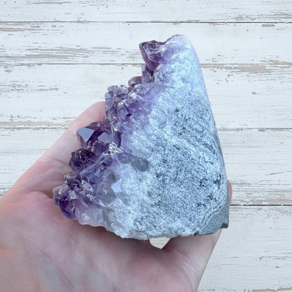 Amethyst Druzy Standing Cut Base 300 grams NPA09