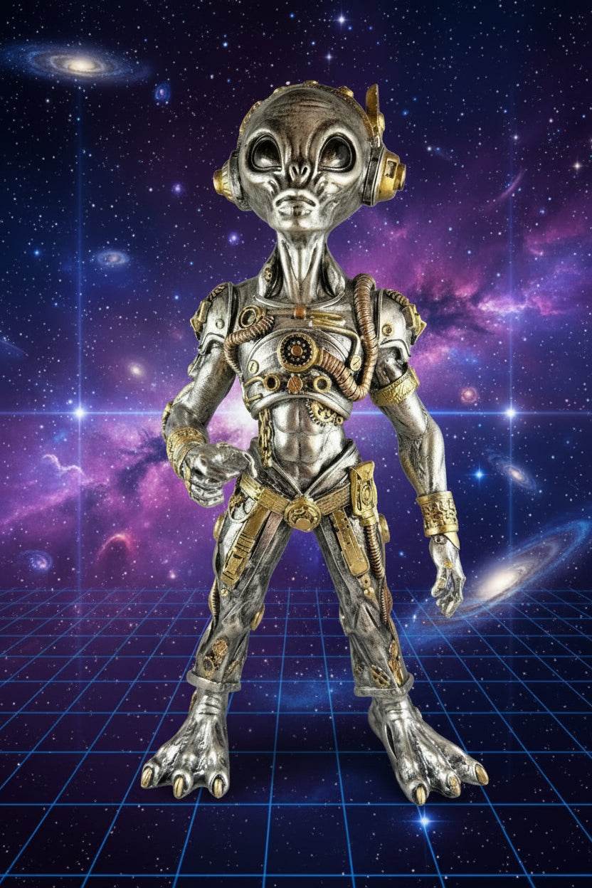 Steampunk Standing Alien Ornament 35.5cm