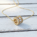 18KT Gold Plated Stainless Steel CZ Pendant