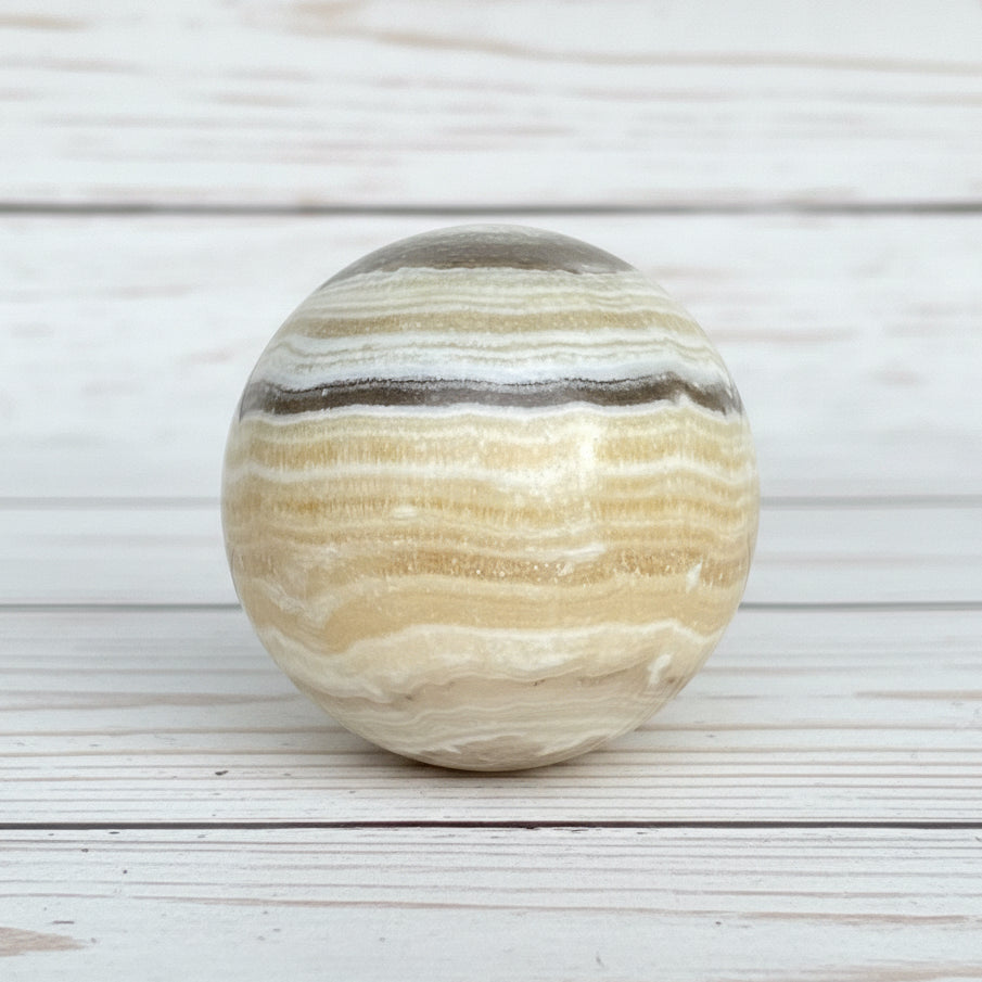 Zebra Calcite Sphere 154 grams ZCS04