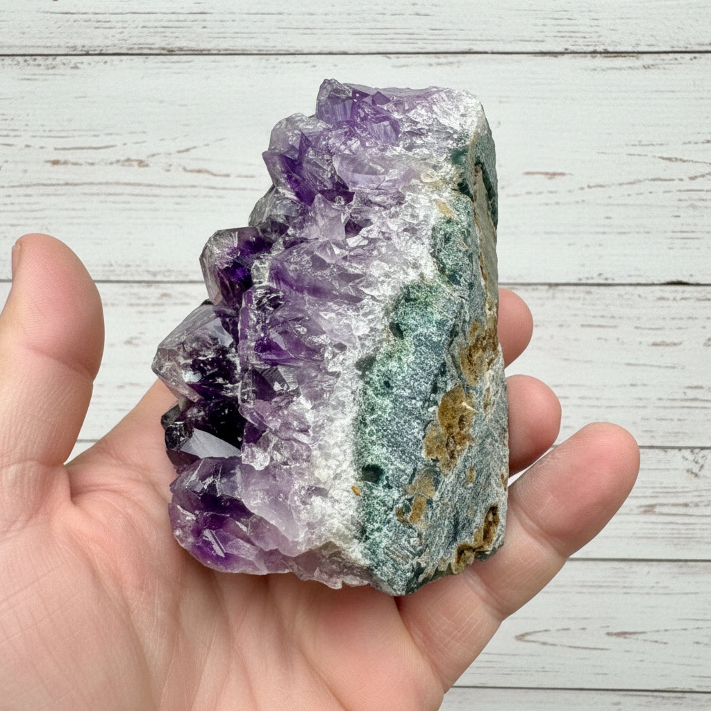 Amethyst Druzy Standing Cut Base 309 grams ACB19