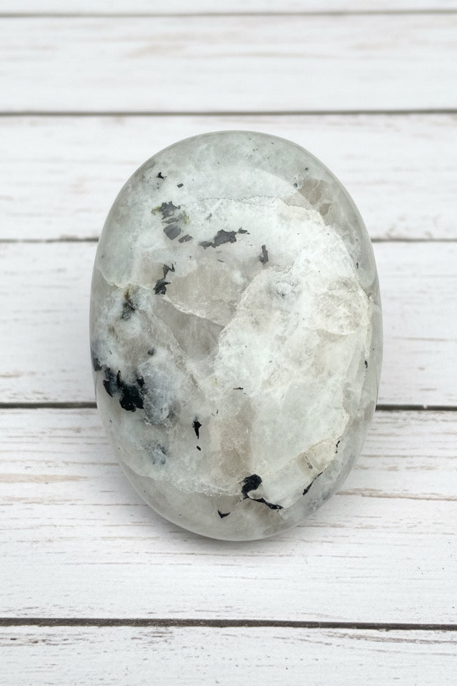 Rainbow Moonstone Palmstone 121 grams RMP01