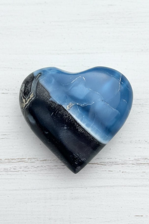 Owyhee Blue Opal Heart Crystal 70 grams BOH08