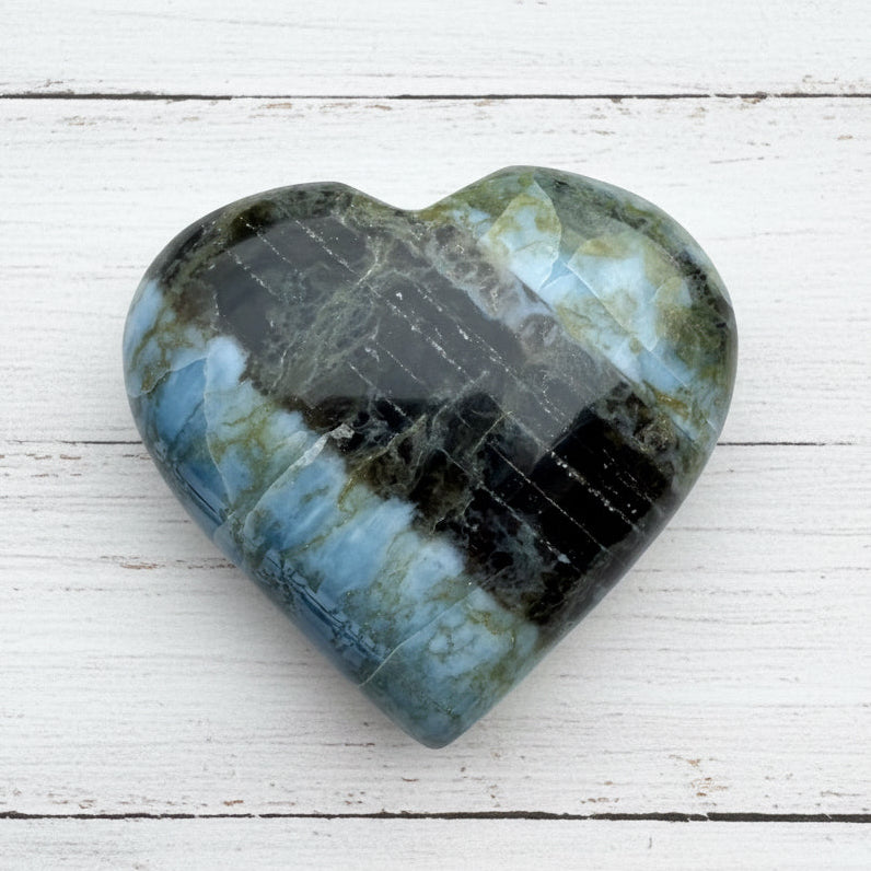 Owyhee Blue Opal Heart Crystal 83 grams BOH05