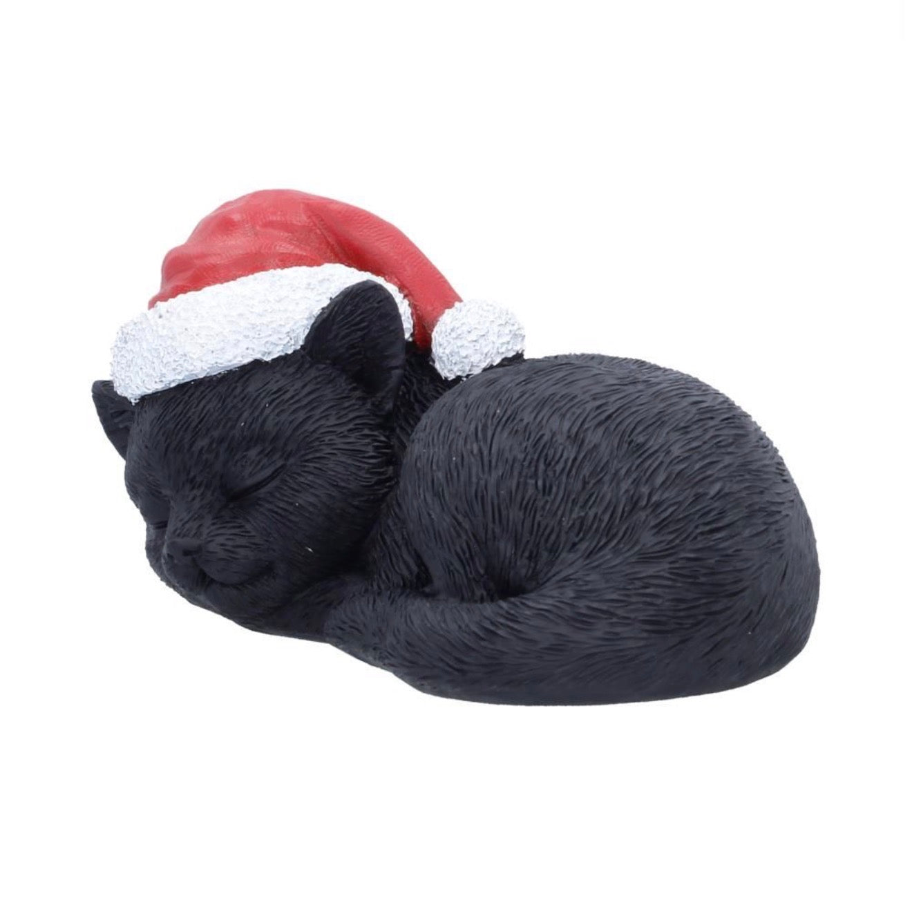 Merry Whiskers Black Cat Christmas Ornament 9.5cm