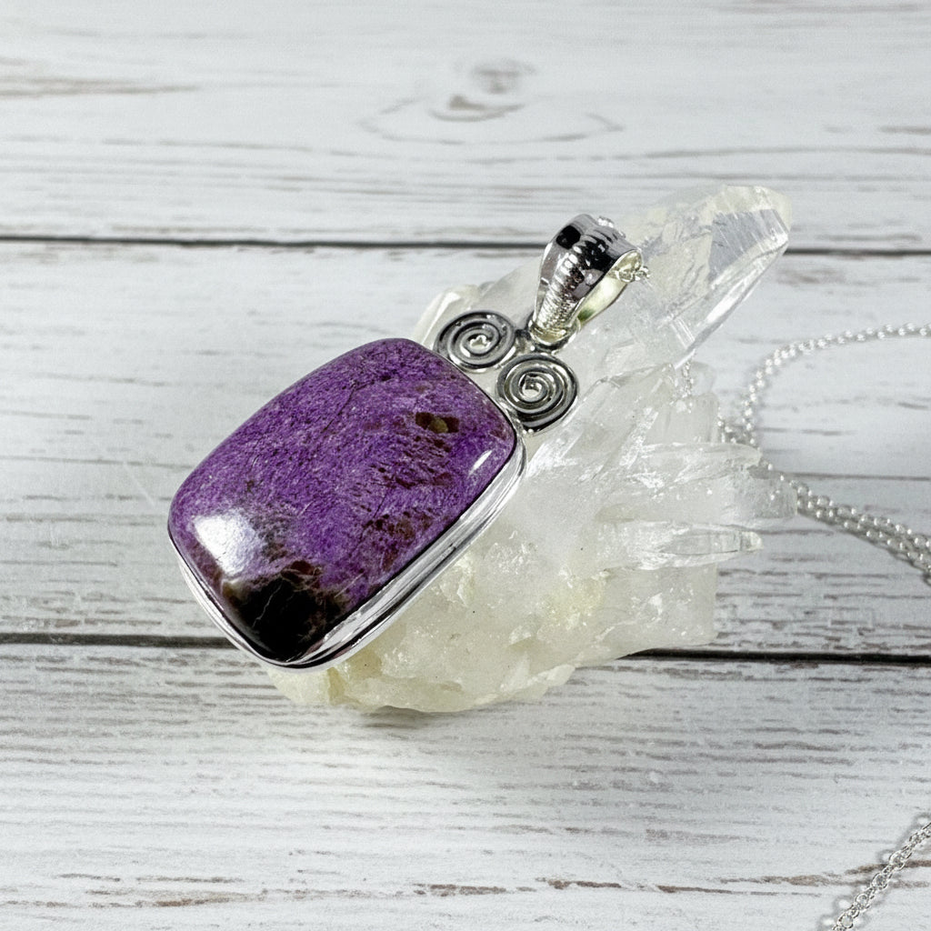 925 Sterling Silver Stichtite Pendant