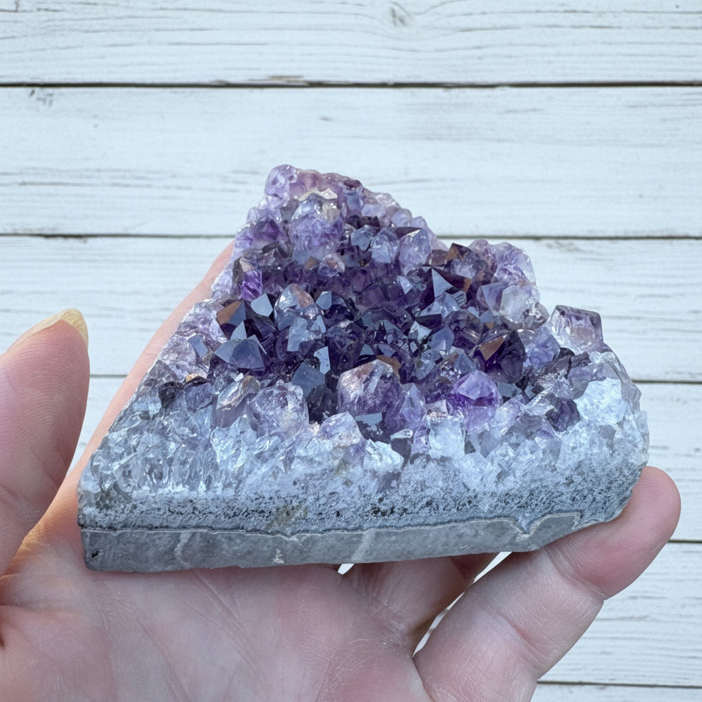 Amethyst Druzy Standing Cut Base 335 grams NPA06