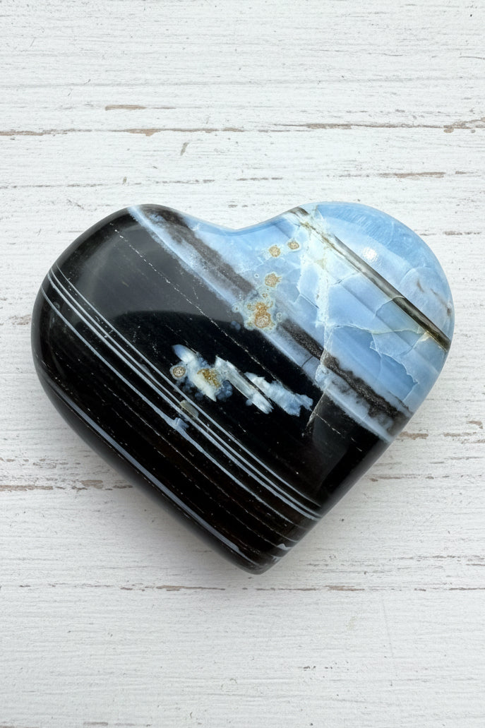 Owyhee Blue Opal Heart Crystal 94 grams BOH01