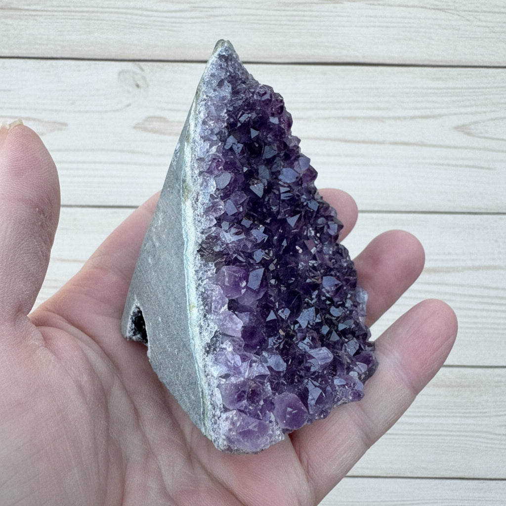 Amethyst Druzy Standing Cut Base 252 grams NPA11