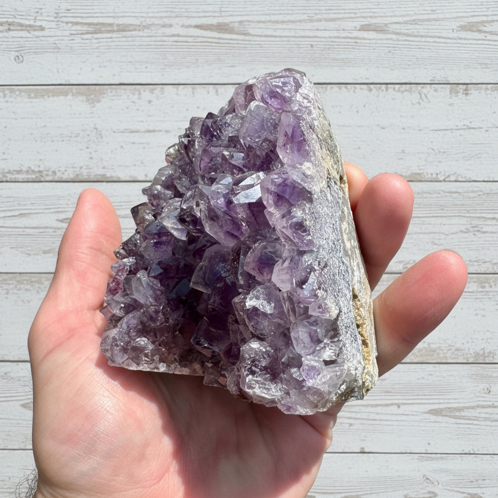 Amethyst Druzy Standing Cut Base 495 grams NSACB06